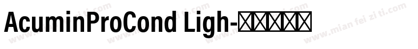 AcuminProCond Ligh字体转换